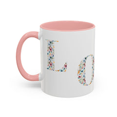 Floral Love Accent Coffee Mug