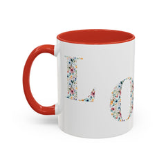 Floral Love Accent Coffee Mug