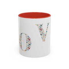Floral Love Accent Coffee Mug