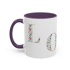 Floral Love Accent Coffee Mug