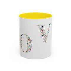 Floral Love Accent Coffee Mug
